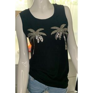 PINK Bling Palm Trees Tank